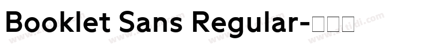Booklet Sans Regular字体转换